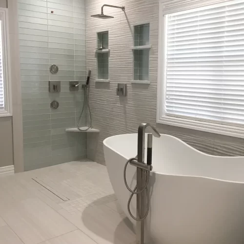 bathroom construction remodel finishes